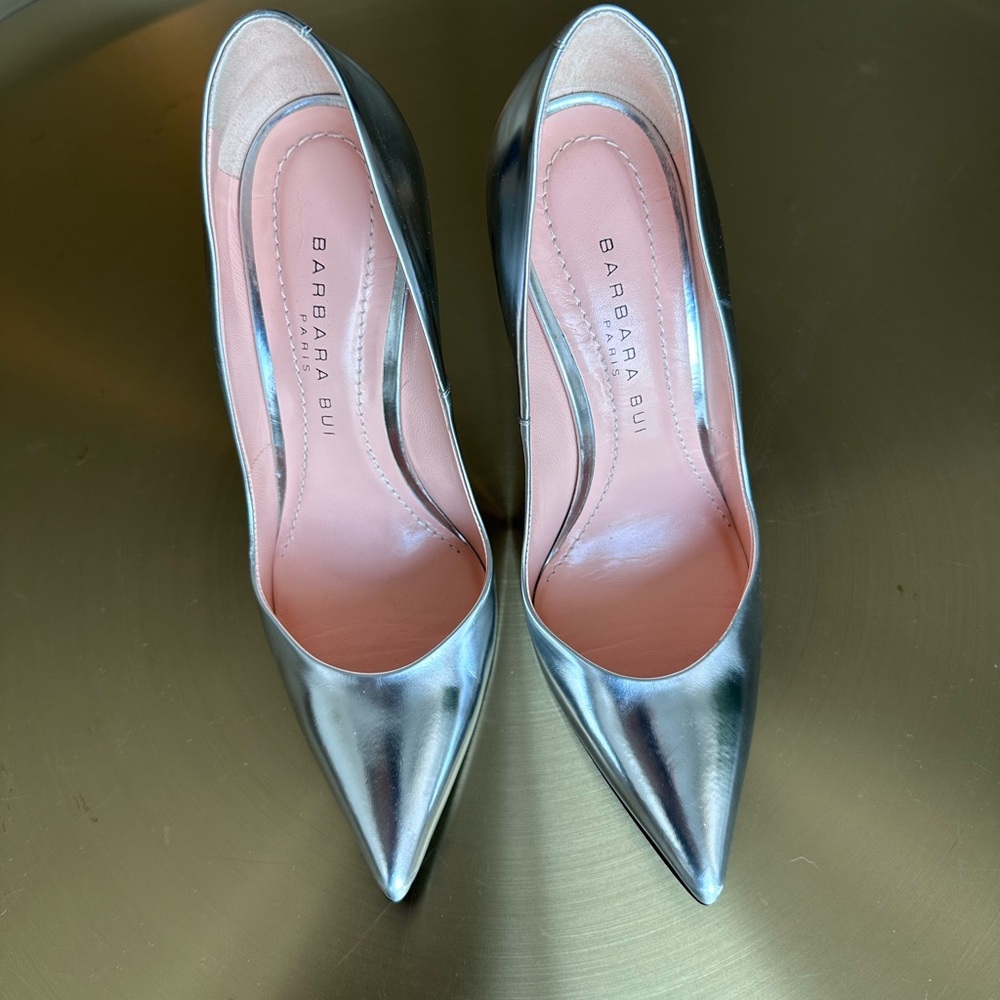Barbara Bui Silver Stiletto Heels